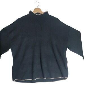 Max Studio Black High Neck Dolman Sleeve Sweater Woman's 1X New